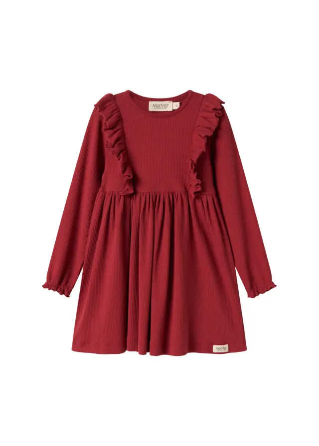 MarMar Dress Dikte kjole Hibiscus Red rib