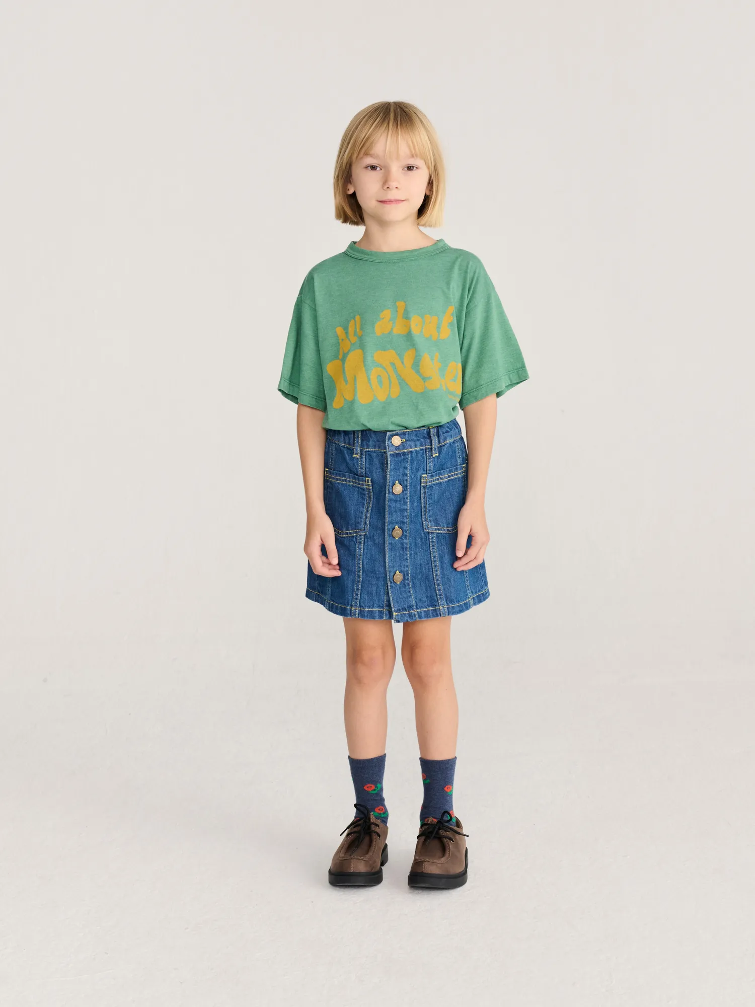 Bobo Choses Tag denim nederdel midnatsblå 2-3Y