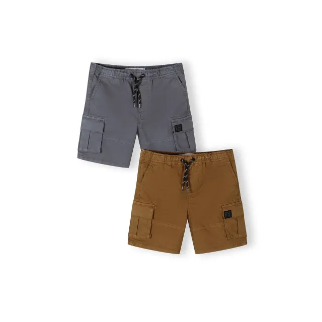 Minoti 44933 cargo shorts camel 2-pak til drenge