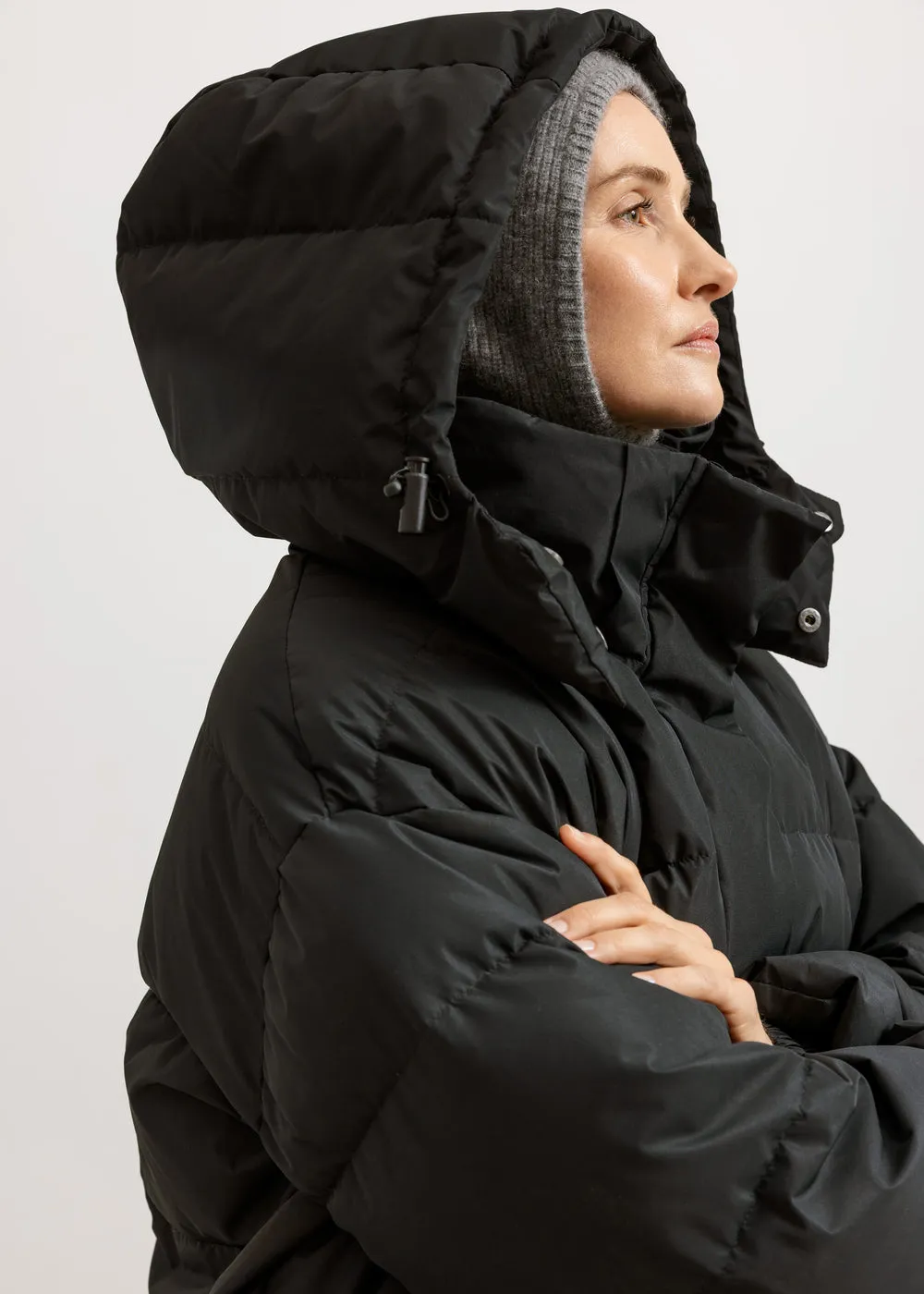 MarMar Otta W Coat dunjakke Black stor pasform