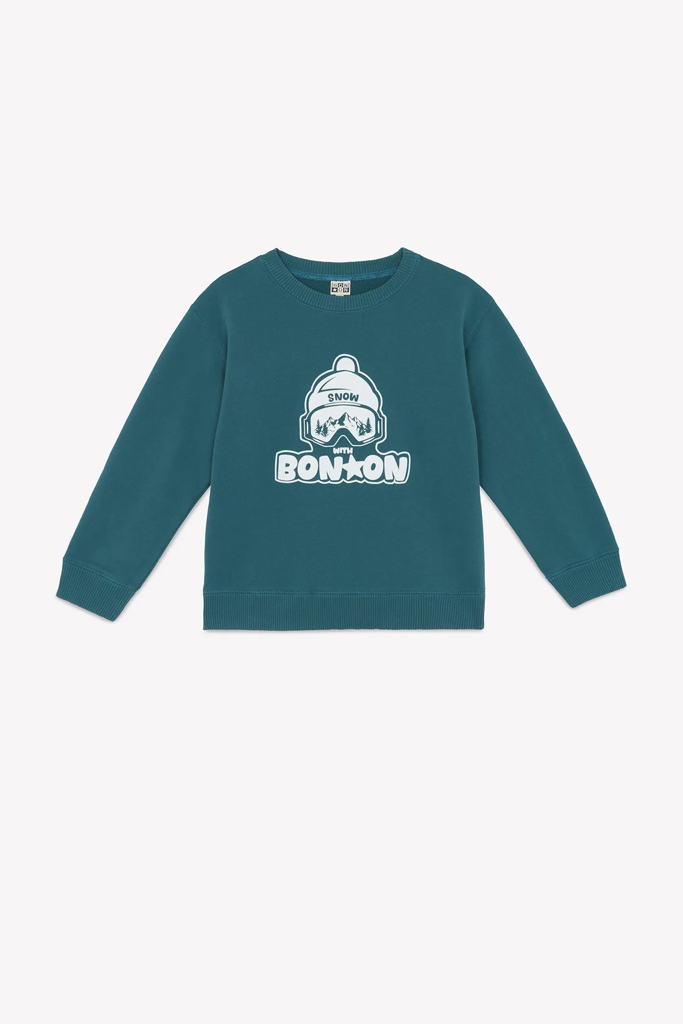 Bonton Smile Snow sweatshirt blå bomuld