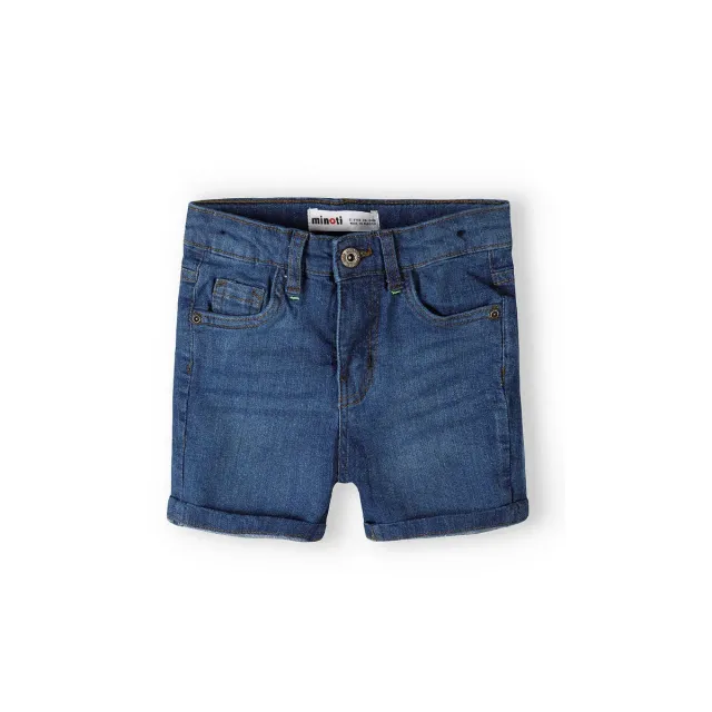 Minoti 38493 denimshorts mørkeblå stretch