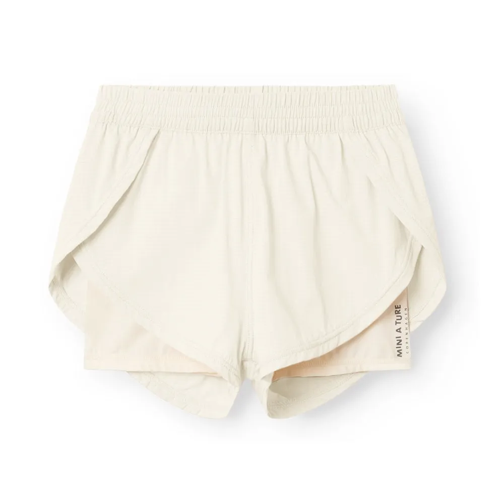 MINI A TURE Eidie shorts Tea Green med cykelshorts