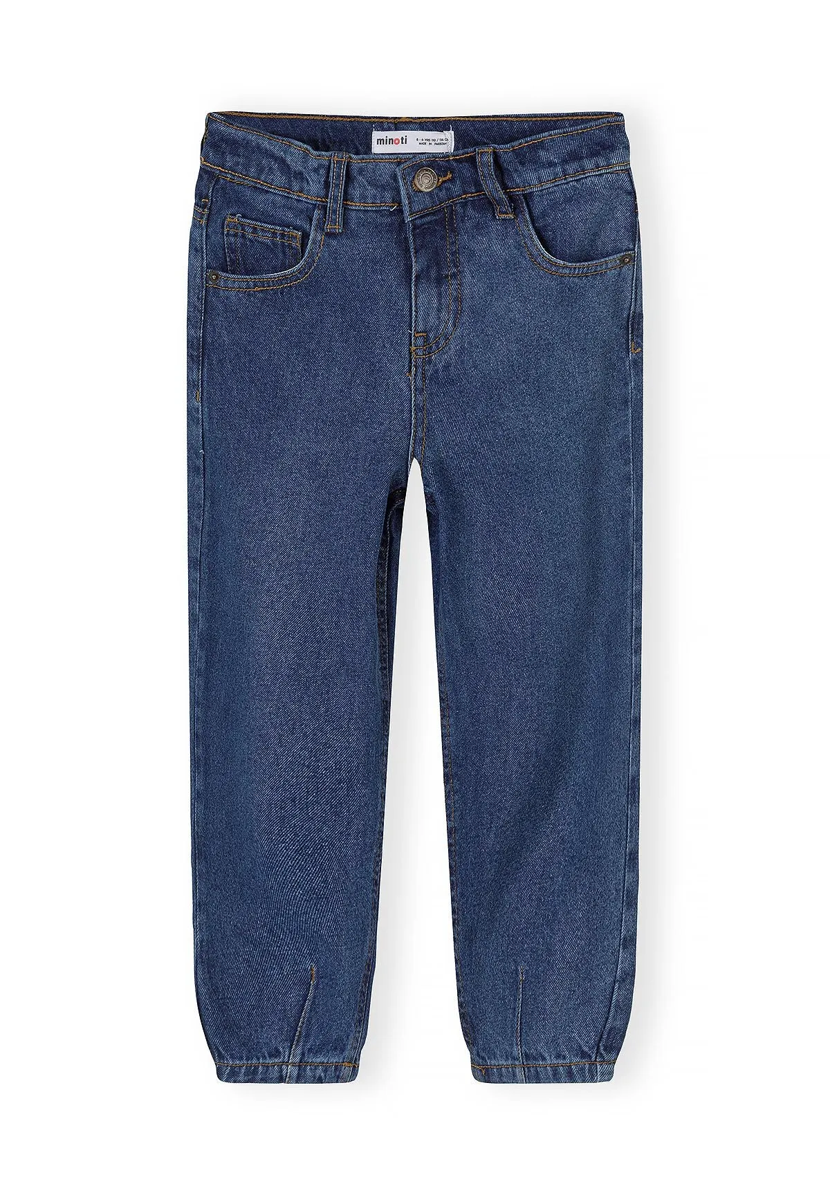 Minoti barrel jeans pige blå smal ankel