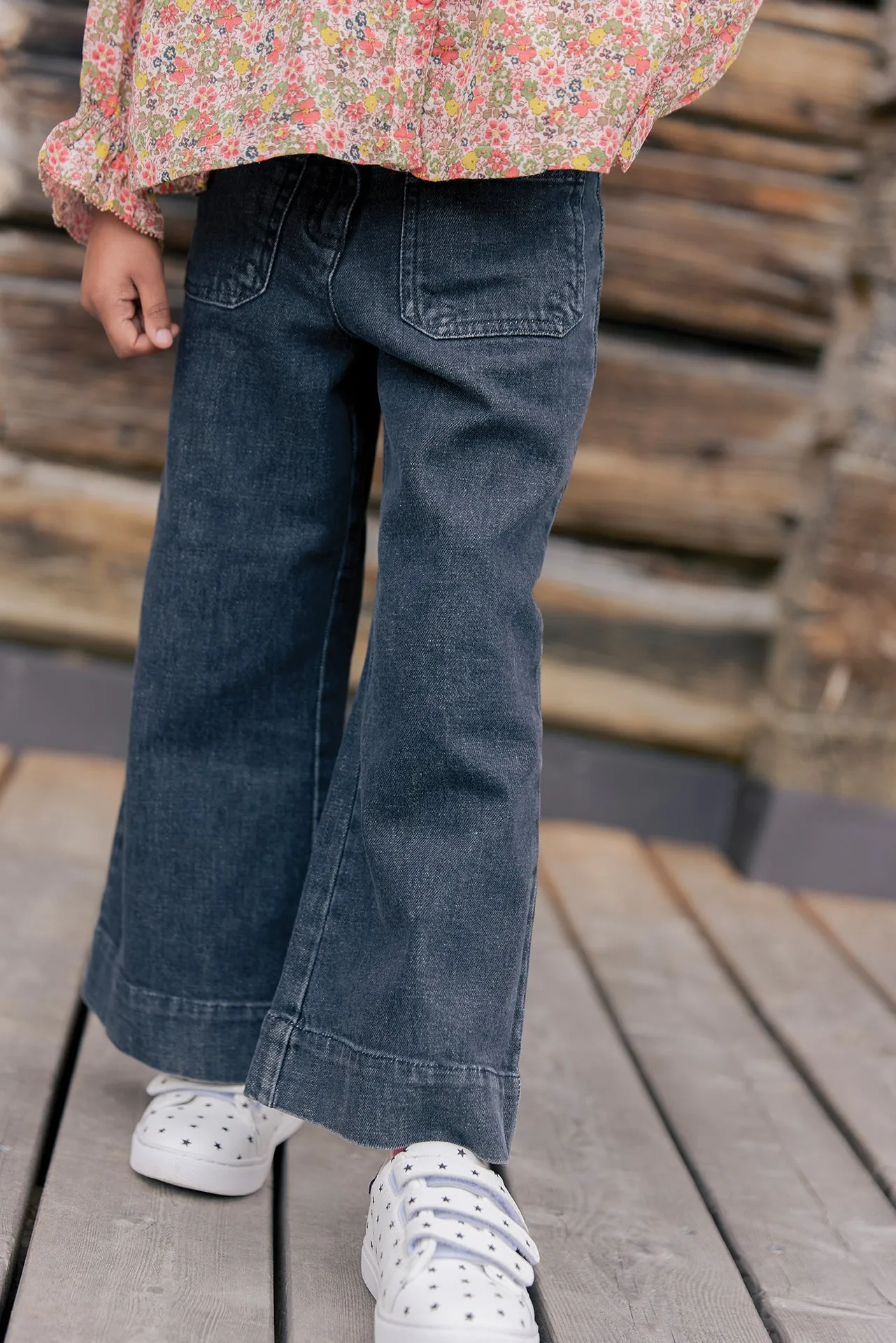 Bonton Lakiko grå denim jeans flare pige