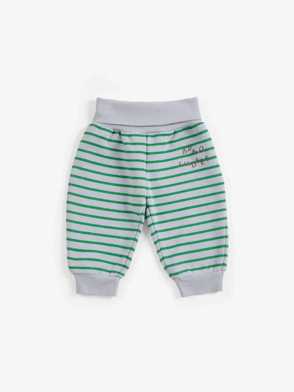 Bobo Choses Stripes joggingbukser baby grå økologisk