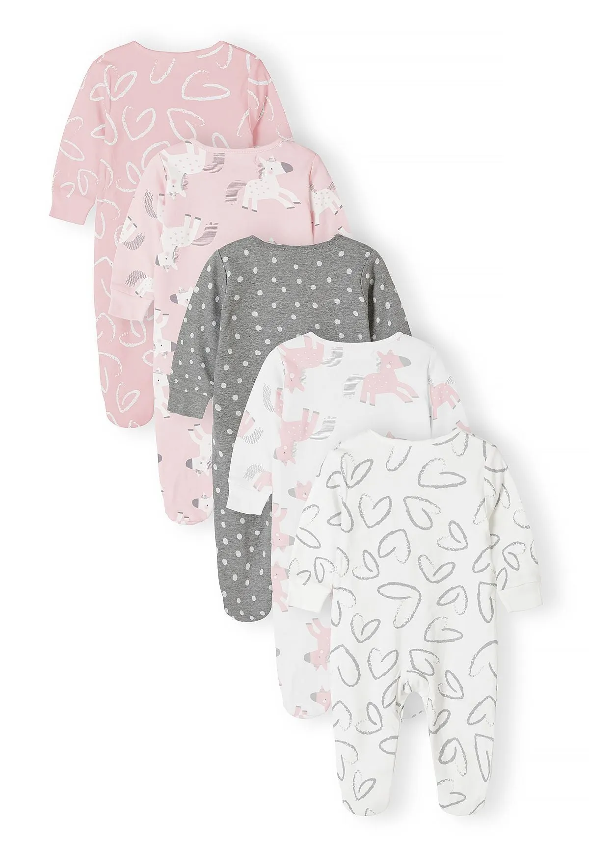 Minoti natdragt til baby 5-pak med print