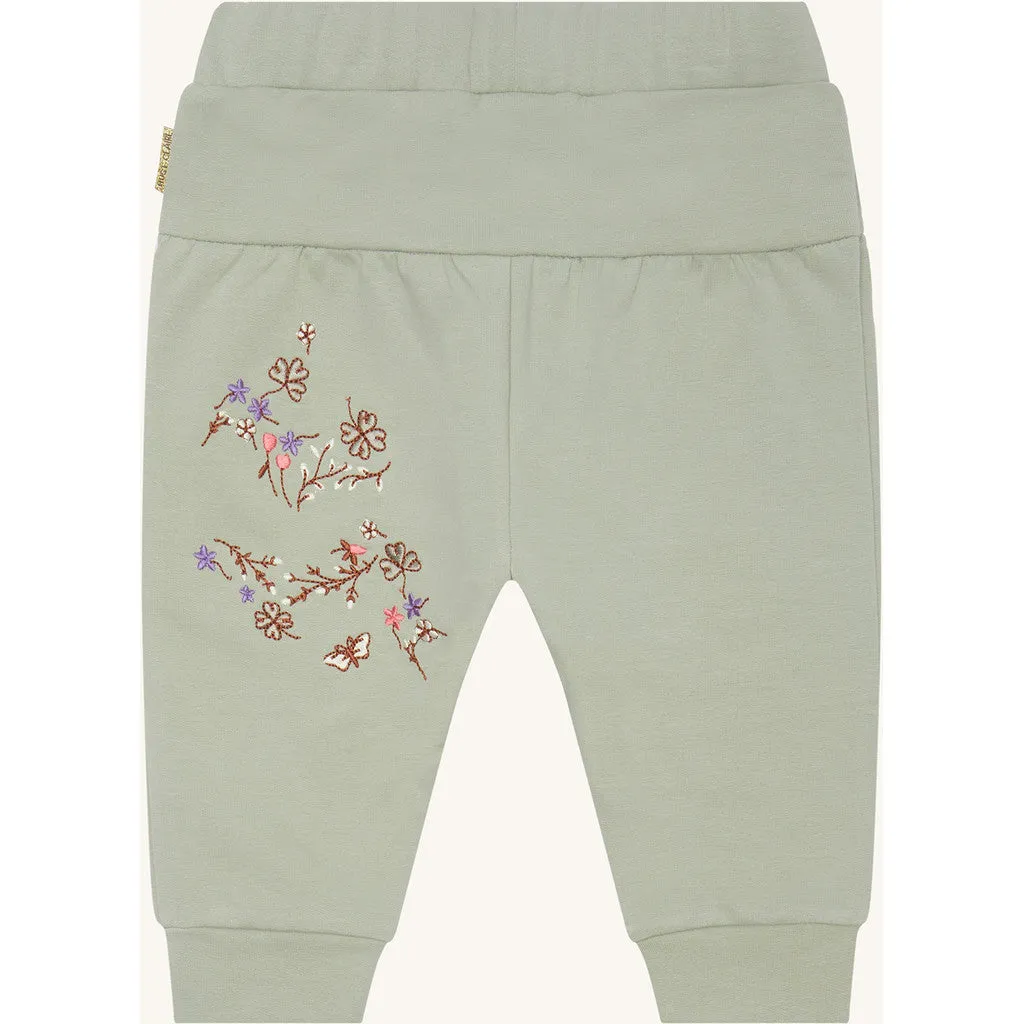 Hust & Claire HCTilde Flower joggingbukser Green Sage