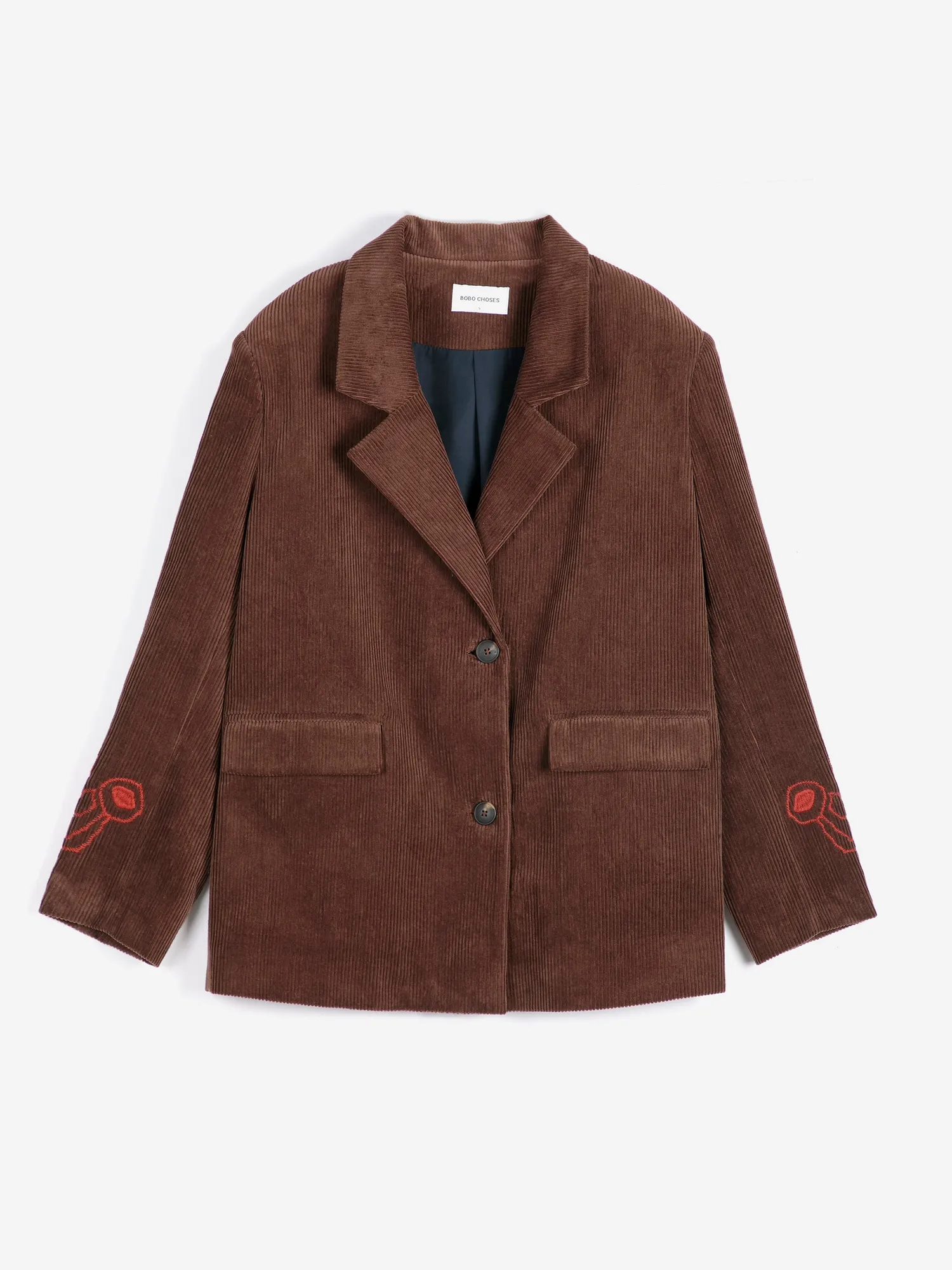 Bobo Choses Garden blazer mørkebrun fløjl M