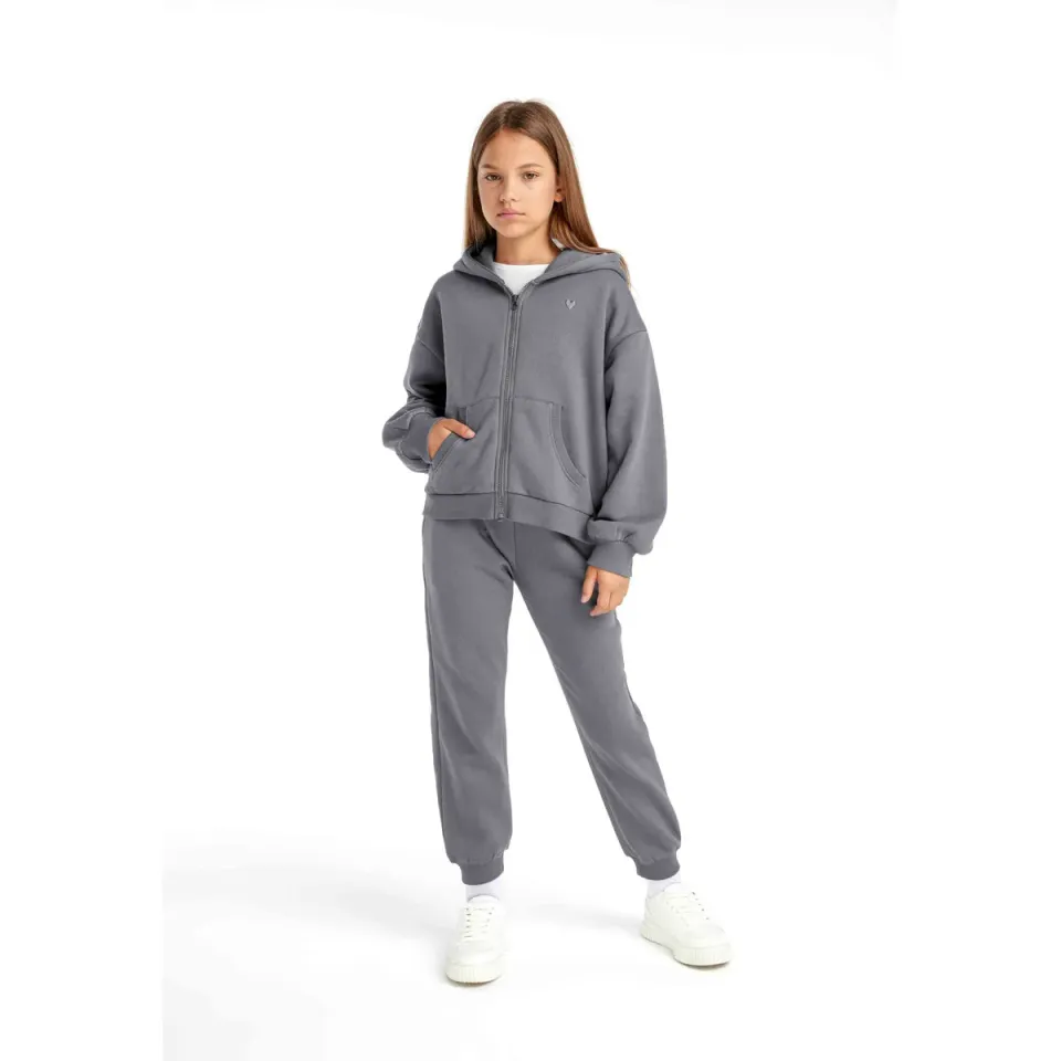 Minoti 39724 joggingbukser til piger grå fleece