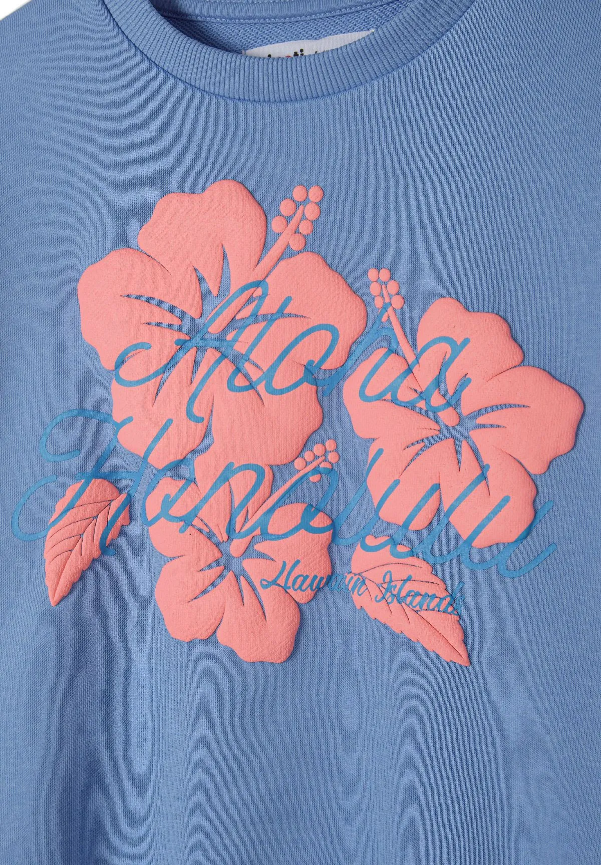 Minoti 42910 sweatshirt til piger blå hibiskus