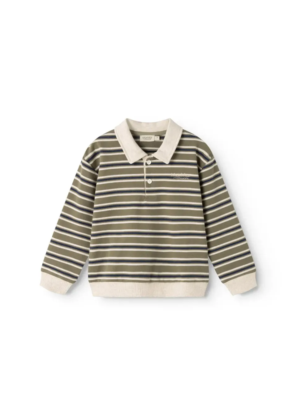 MarMar Thanos Polo bluse Seaweed Stripe stribet