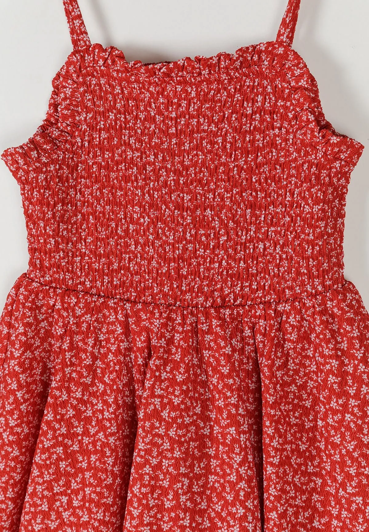 Minoti 44637 sommerkjole rød blomstret