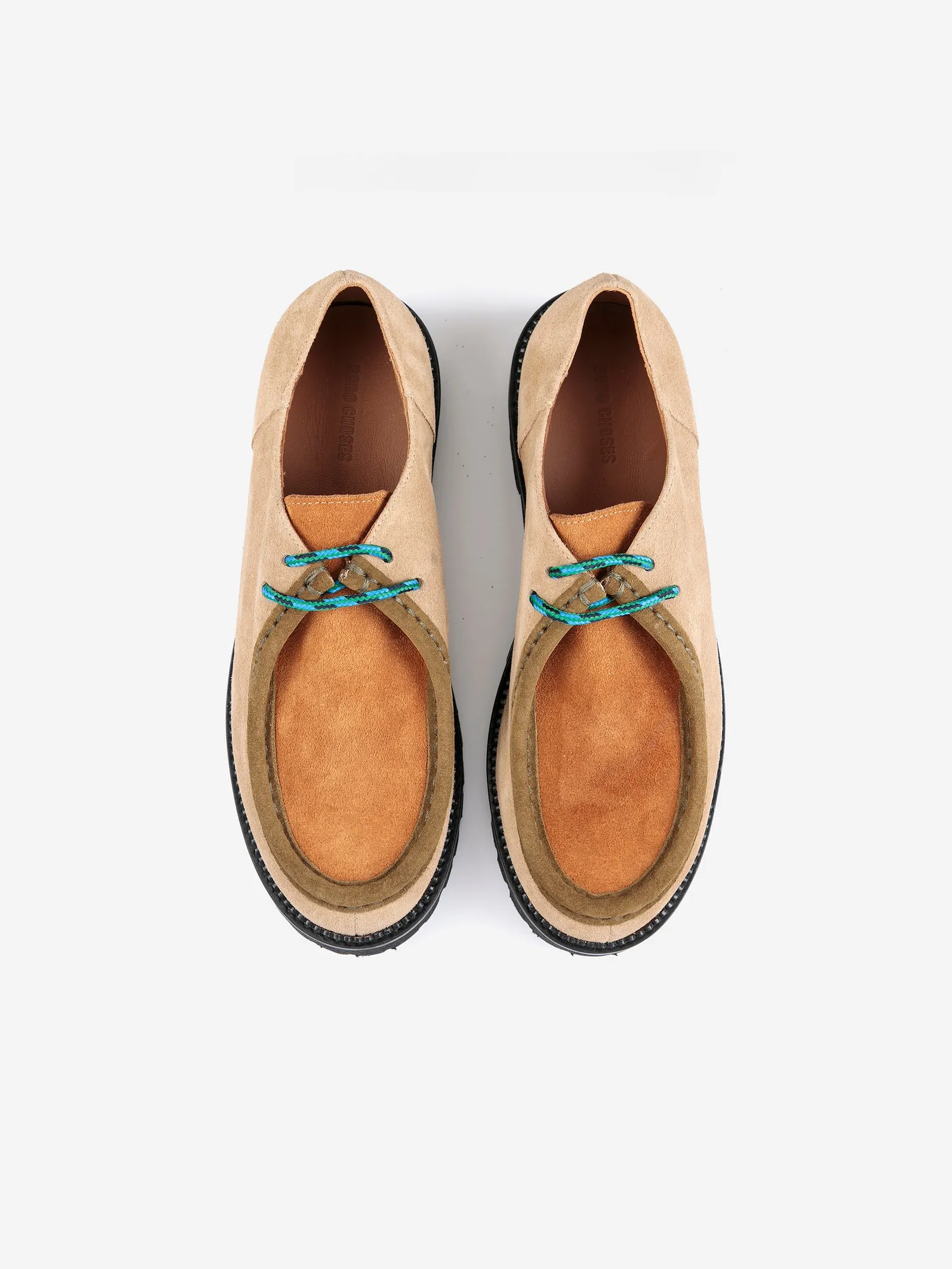Bobo Choses Color Block Wallabee sko 36 beige ruskind