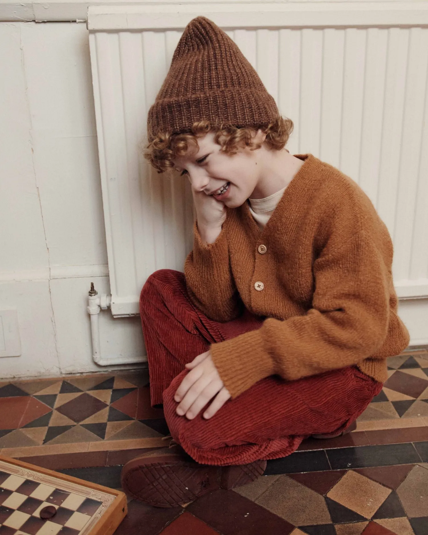 Emile et Ida Caramel cardigan camel hund 03M