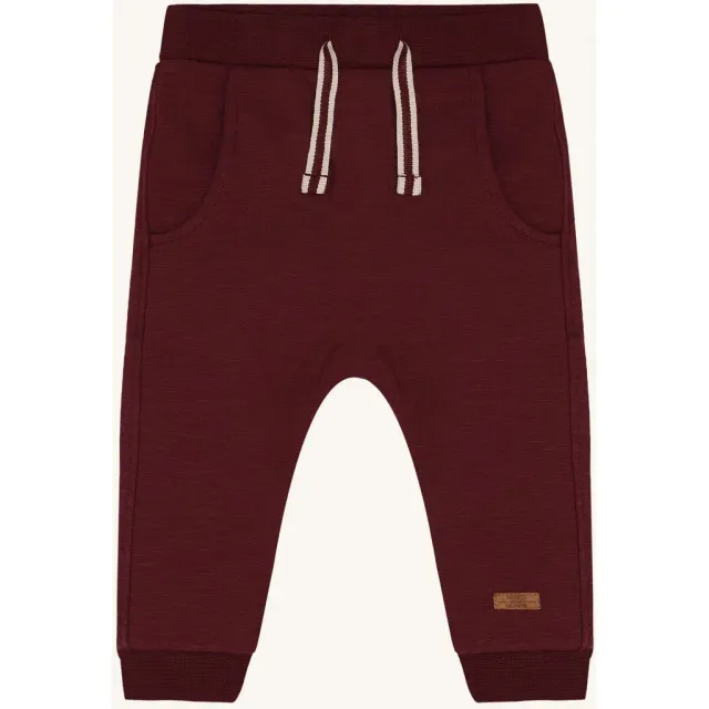 Hust & Claire Georgey Solid Brushed joggingbukser Red Chocolate