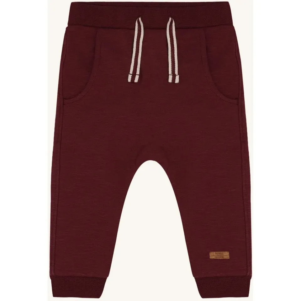 Hust & Claire Georgey Solid Brushed joggingbukser Red Chocolate