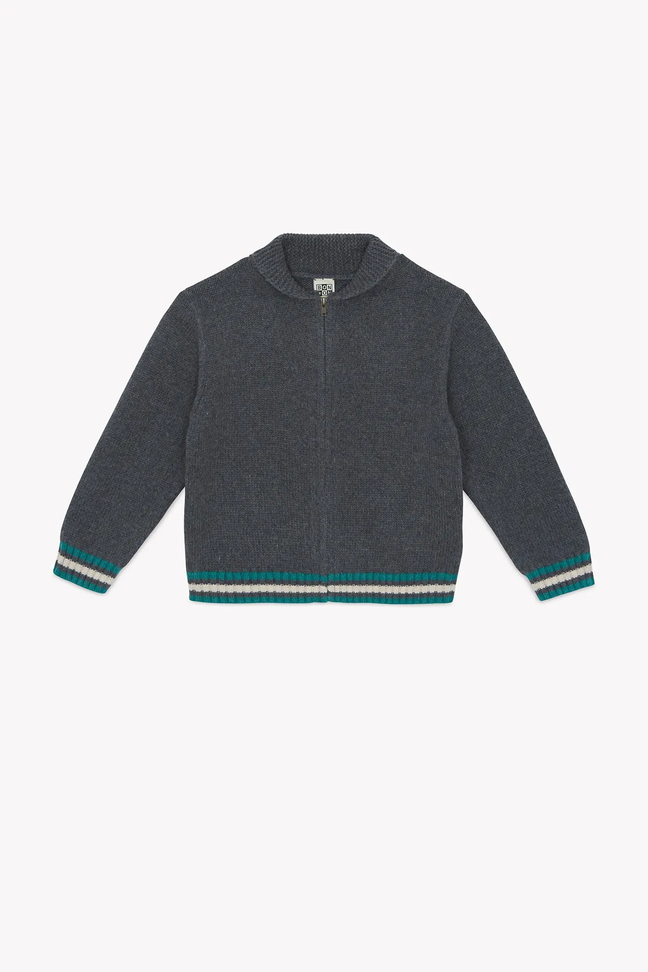 Bonton Macho Carbone vest til børn grå lynlås