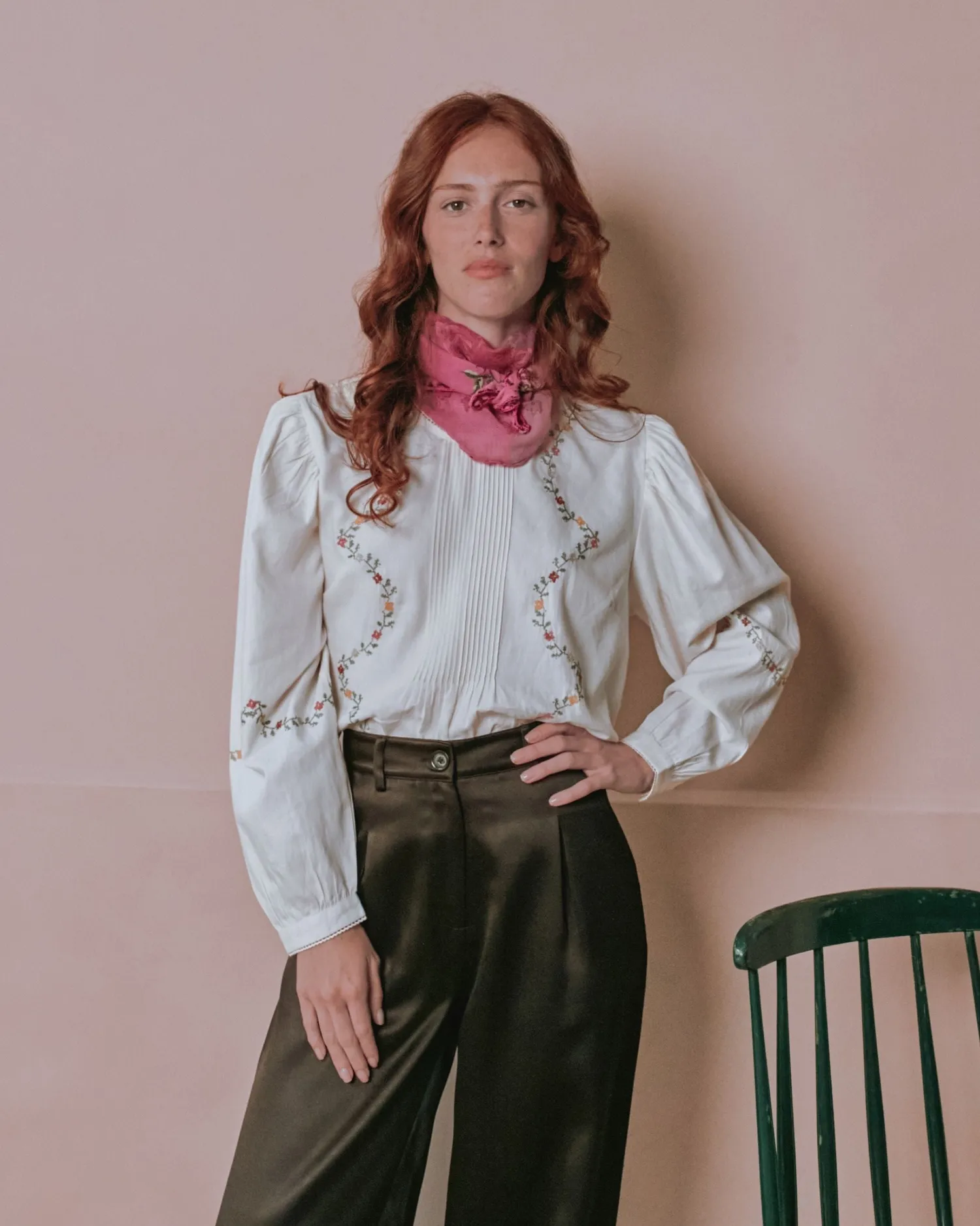 Emile et Ida Estelle blouse ecru broderet