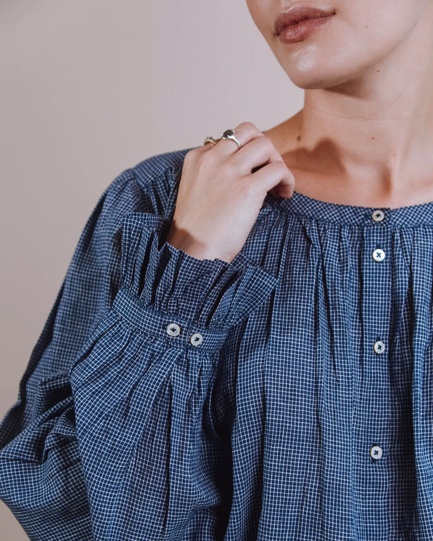 Emile et Ida Edounia Helsinki blouse marine ternet
