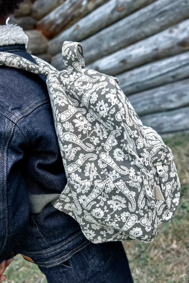 Bonton Bandana rygsæk grøn bomuld 28 cm