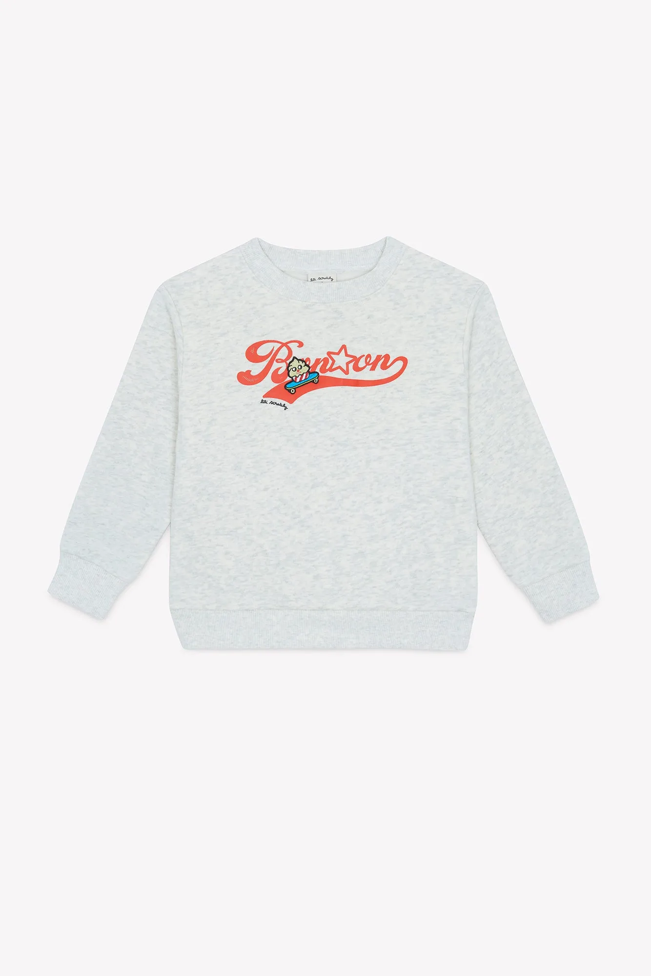Bonton Smile grå sweatshirt bomuld Lili Scratchy