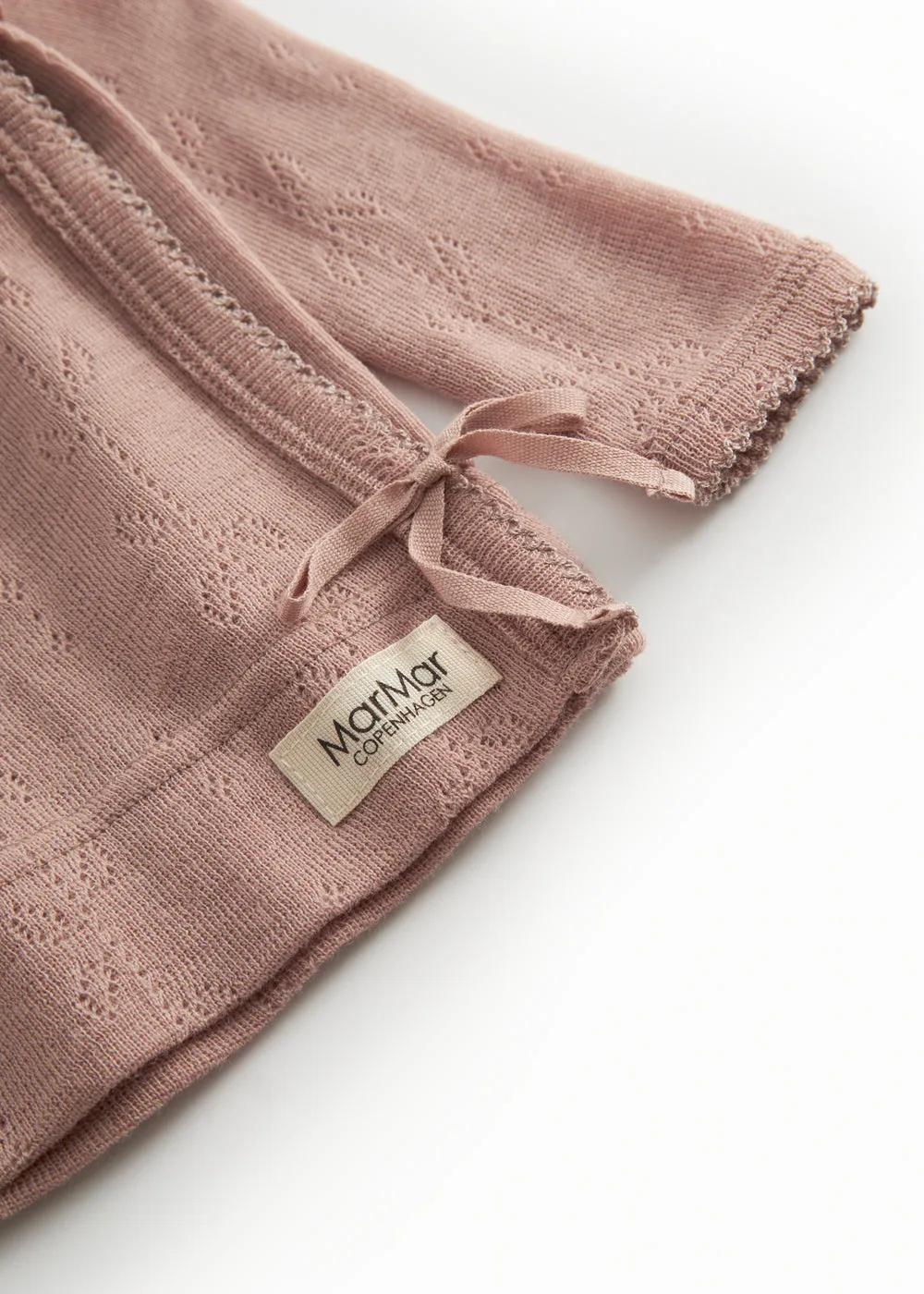 MarMar Tut Wrap LS uldbluse Burnt Rose pointelle
