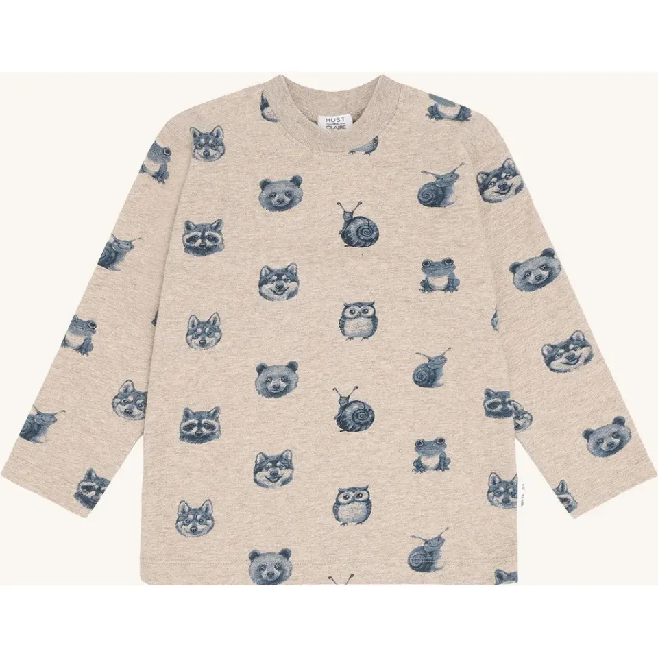 Hust & Claire HCAnton Forest Heads bluse Beige Melange