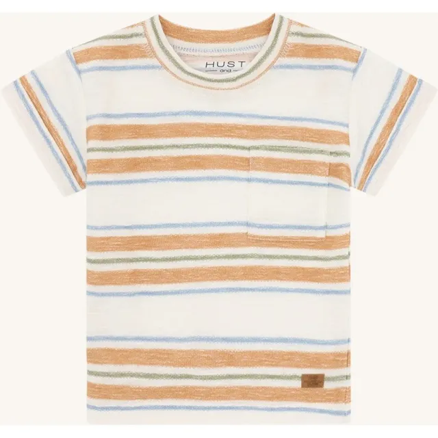 Hust & Claire Anton Loop Stripe t-shirt ivory økologisk