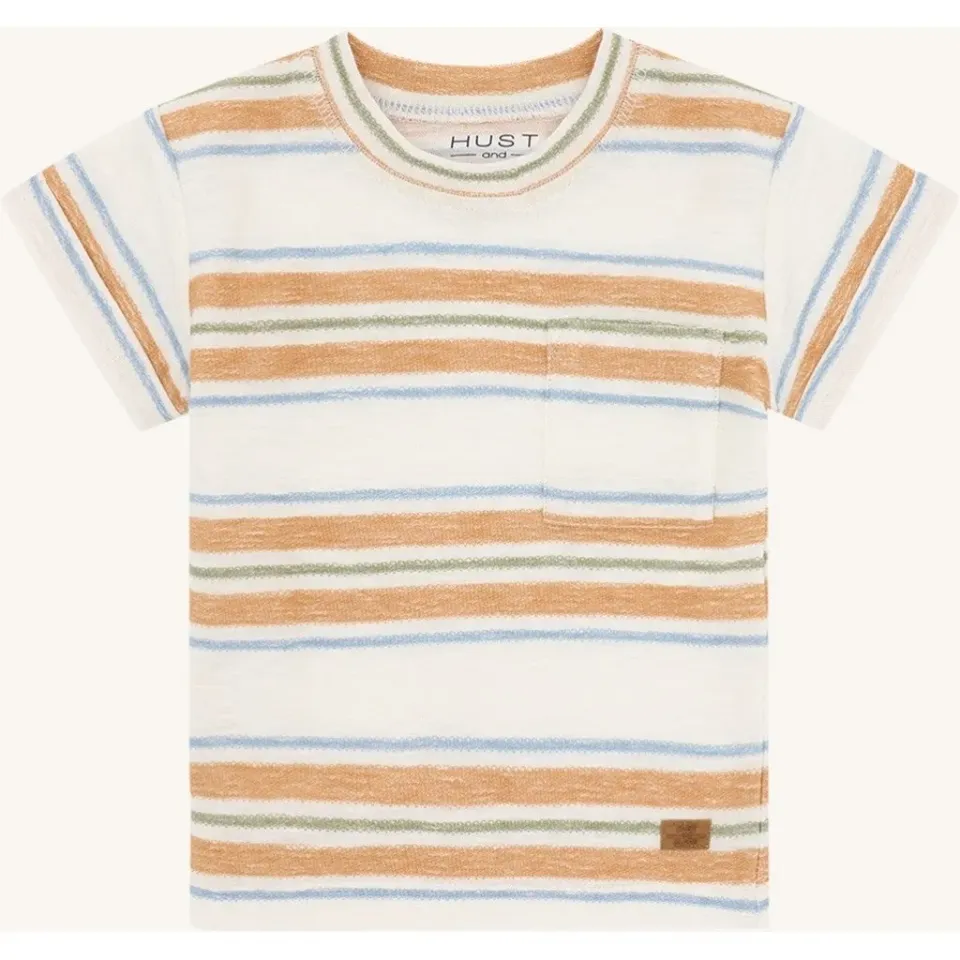 Hust & Claire Anton Loop Stripe t-shirt ivory økologisk