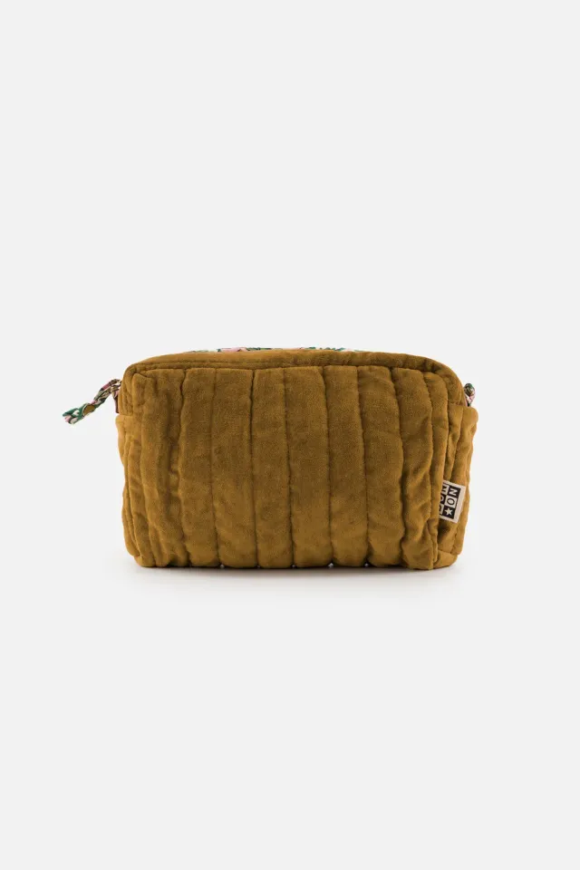 Bonton Velours toilettaske bronze mellem 26x20