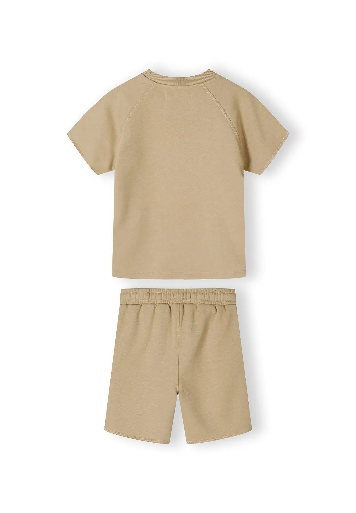 Minoti 42516 sæt t-shirt shorts sand bomuld