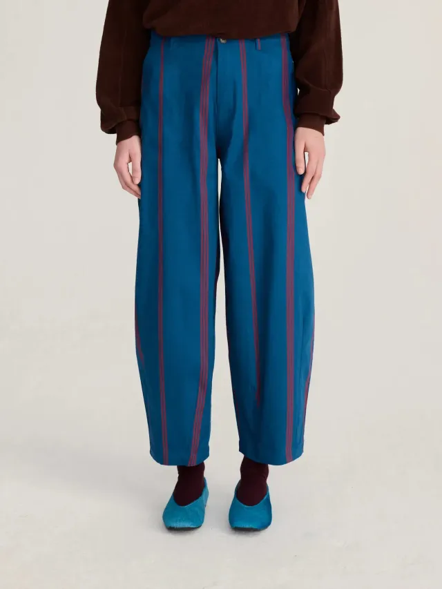 Bobo Choses Triple Stripes barrel bukser S blå