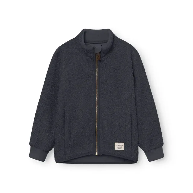 MINI A TURE Matcedric teddyfleecejakke Forged iron blue Øko
