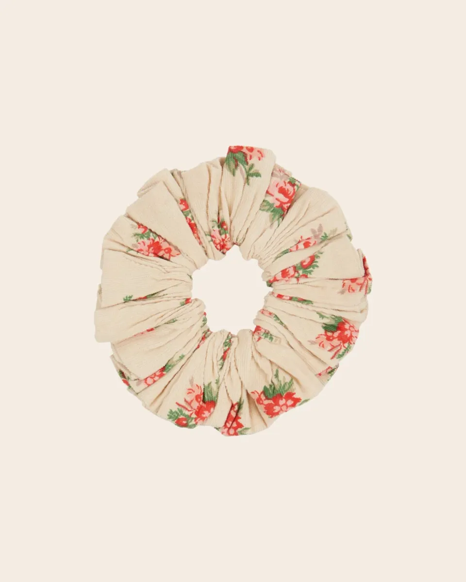Emile et Ida Chouchou scrunchie beige blomstret