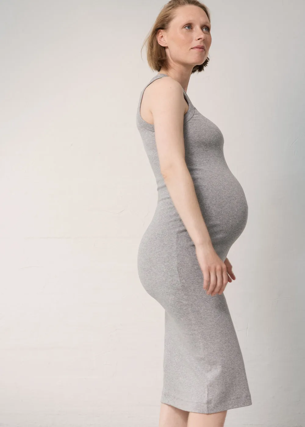MarMar Dress W kjole Light Grey Melange rib