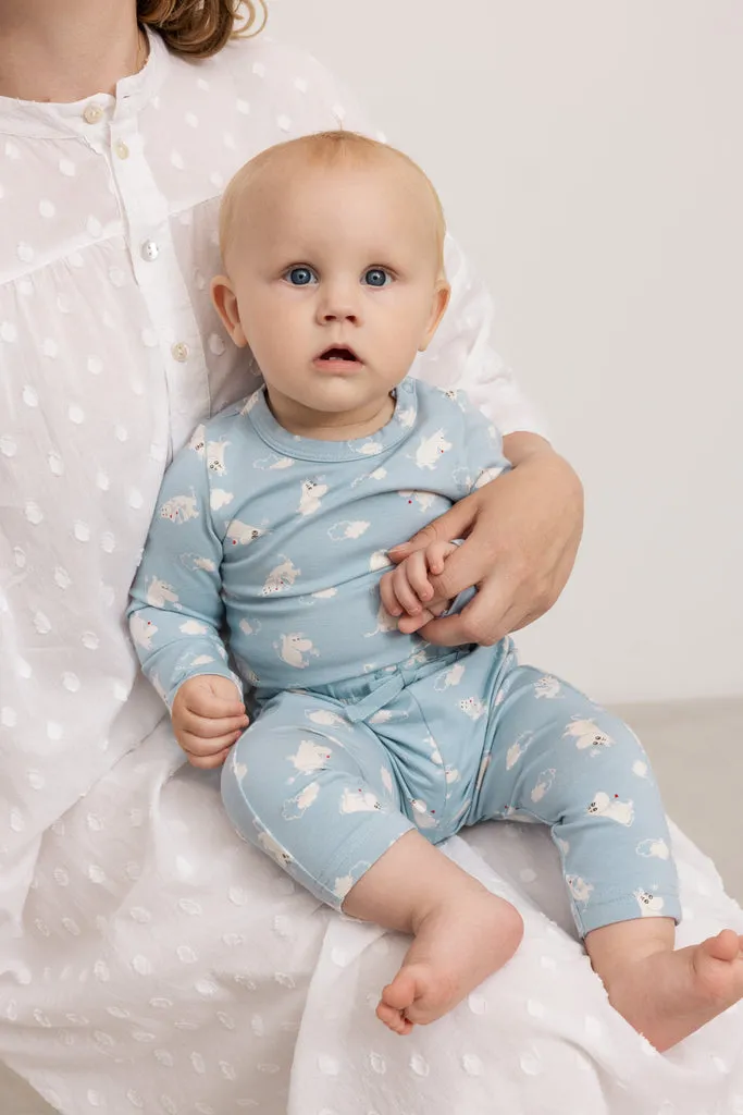 MarMar Benedicte Bodystocking Blue Moomin langærmet