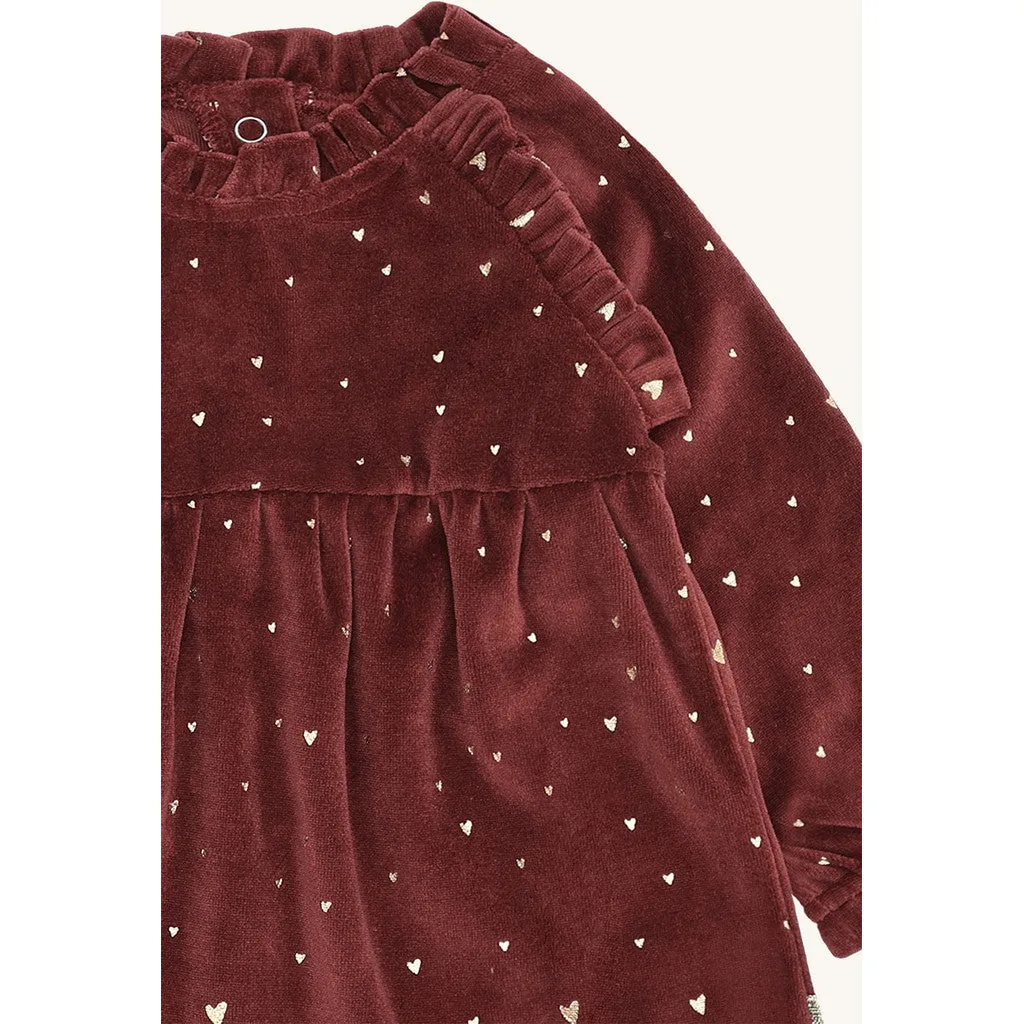 Hust & Claire HC Kis Gold kjole New Maroon polyester