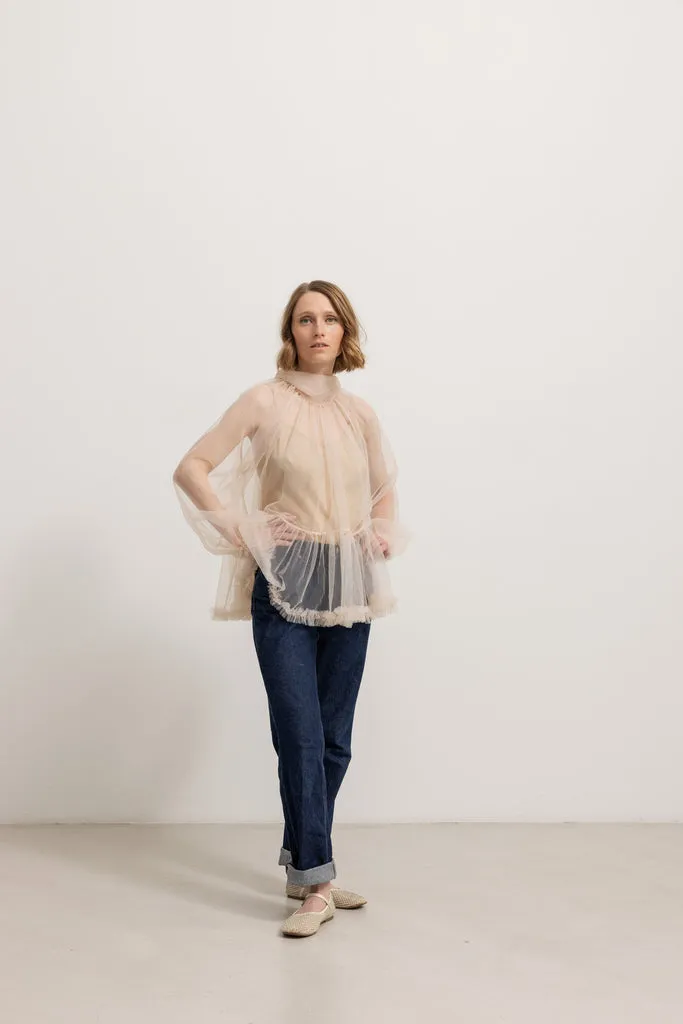 MarMar Copenhagen Truda W bluse Barely Rose tyl