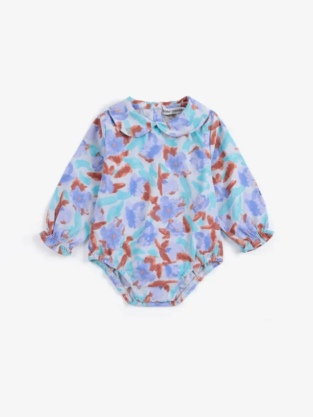 Bobo Choses Watercolor all over woven body offwhite
