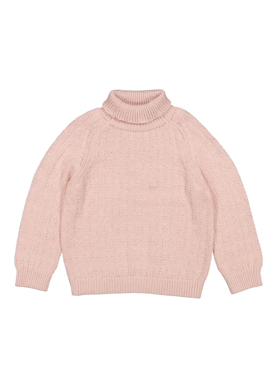 MarMar Talmi Strikbluse Cream Taupe chunky rullekrave