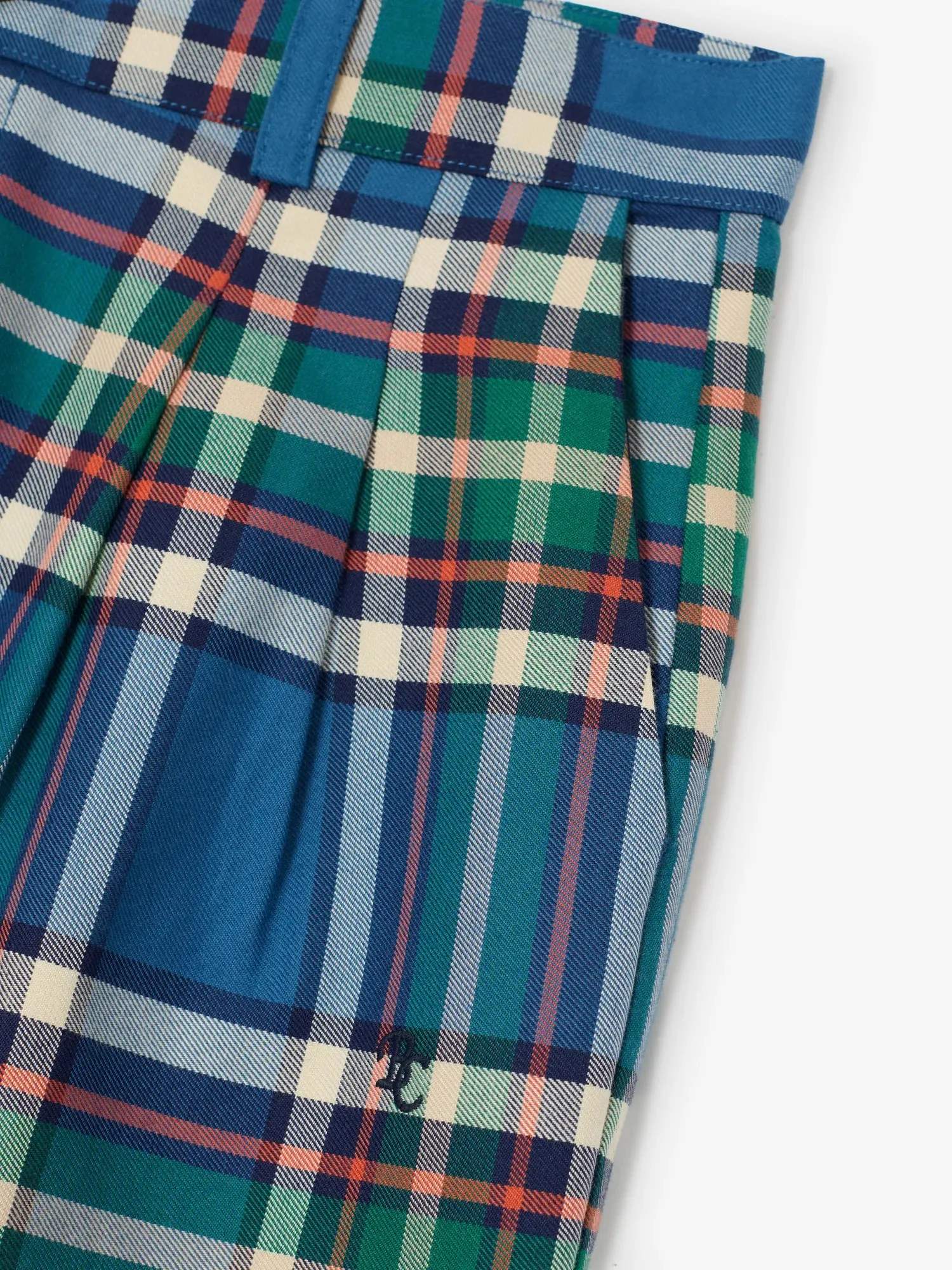 Bobo Choses All About Monsters Tartan bukser blå økologisk