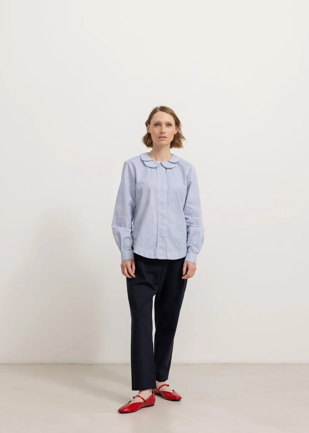 MarMar Copenhagen Toka W skjorte Bolich Blue Strips poplin