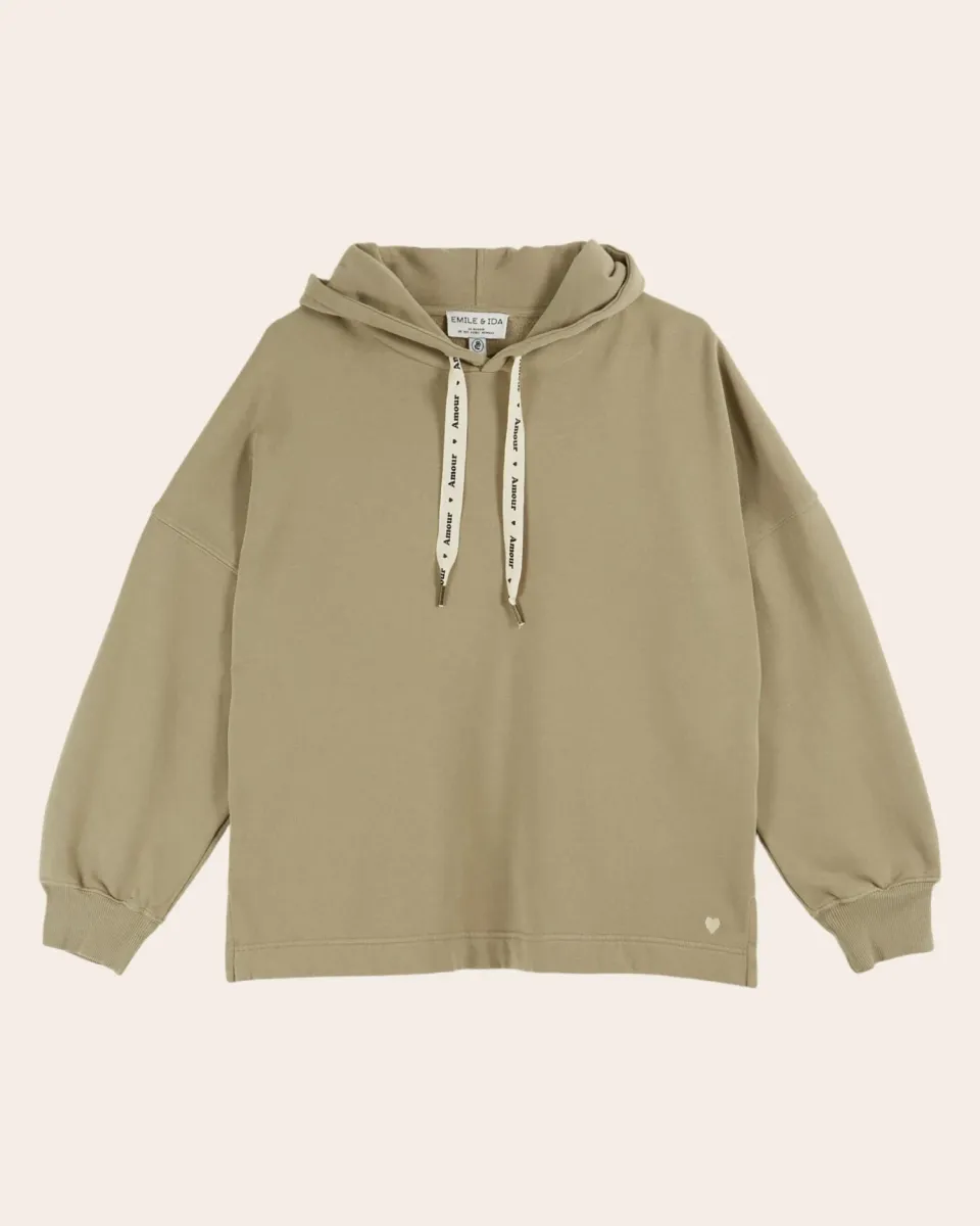Emile et Ida Cazen sweatshirt kaki øko