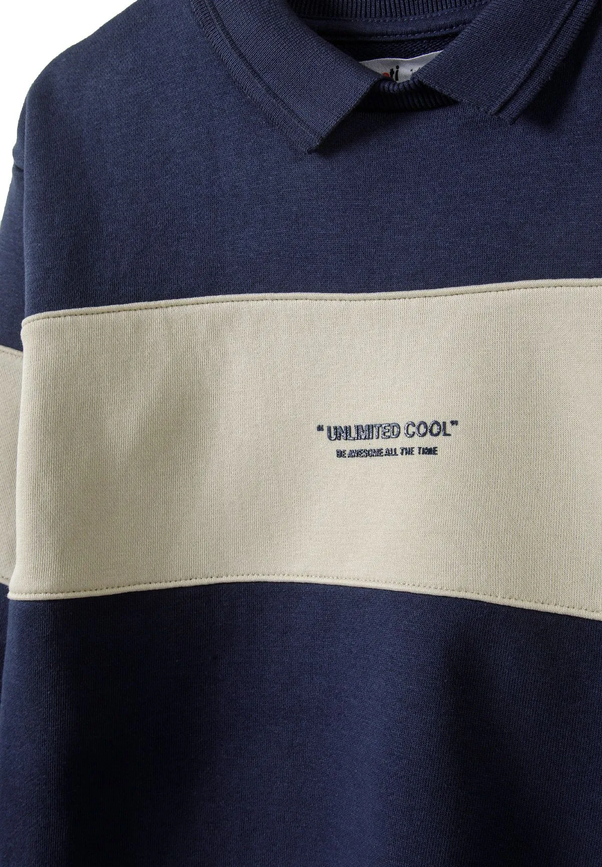 Minoti 42553 sweatshirt marine colourblock til drenge