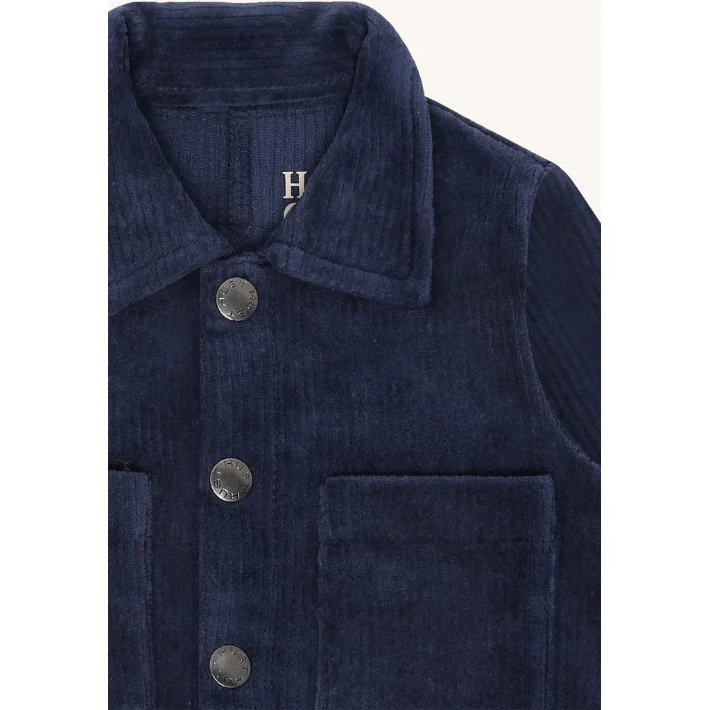 Hust & Claire HCMars Ribbed velour heldragt Blues bomuld