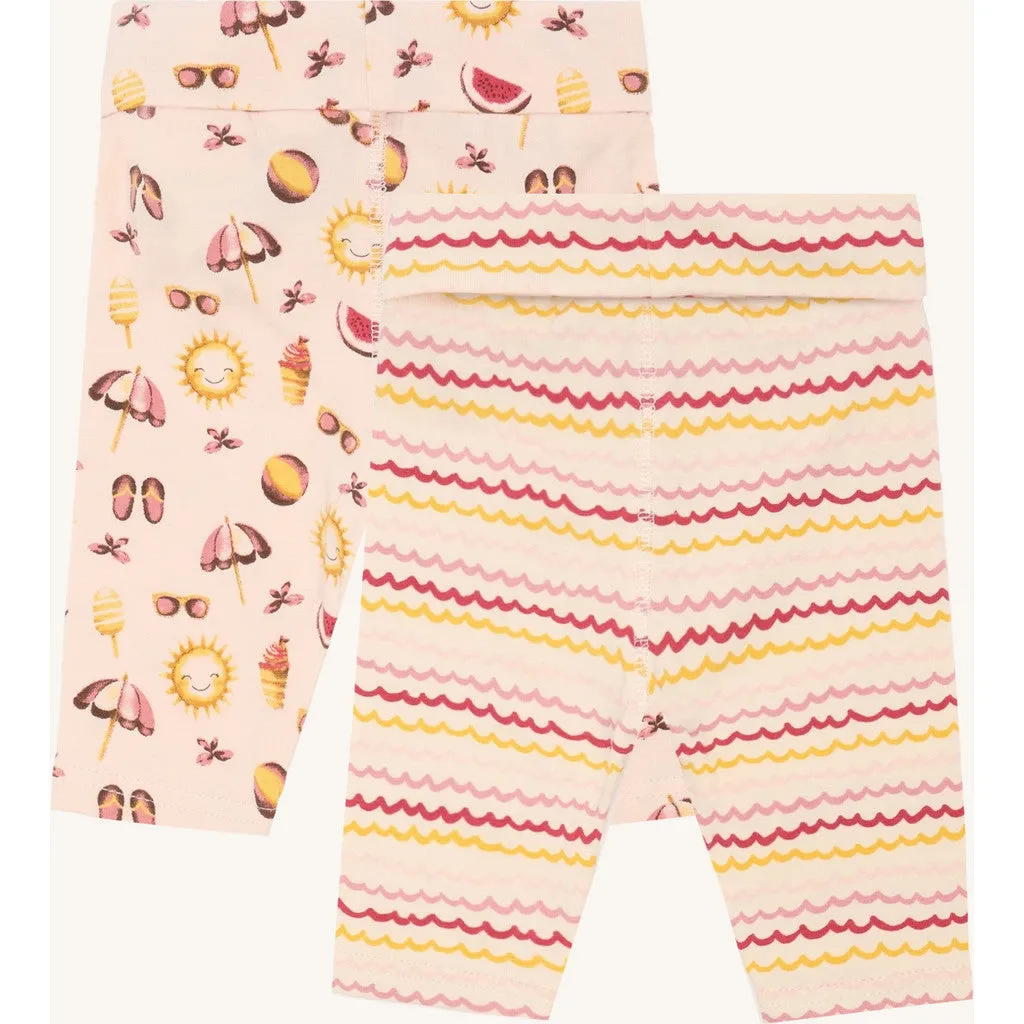 Hust & Claire Luca leggings 2-pak Quartz bomuld