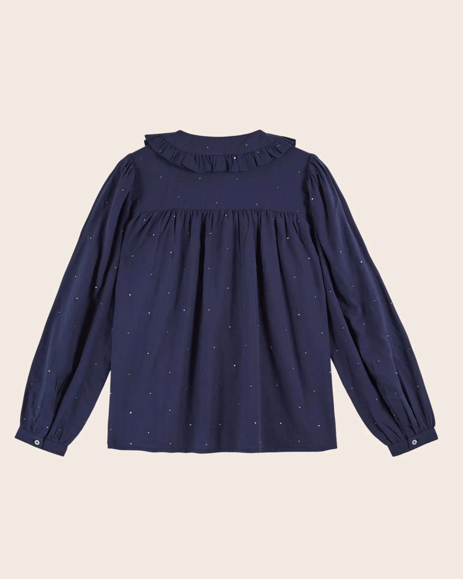 Emile et Ida Estellation blouse navy mukesh volant