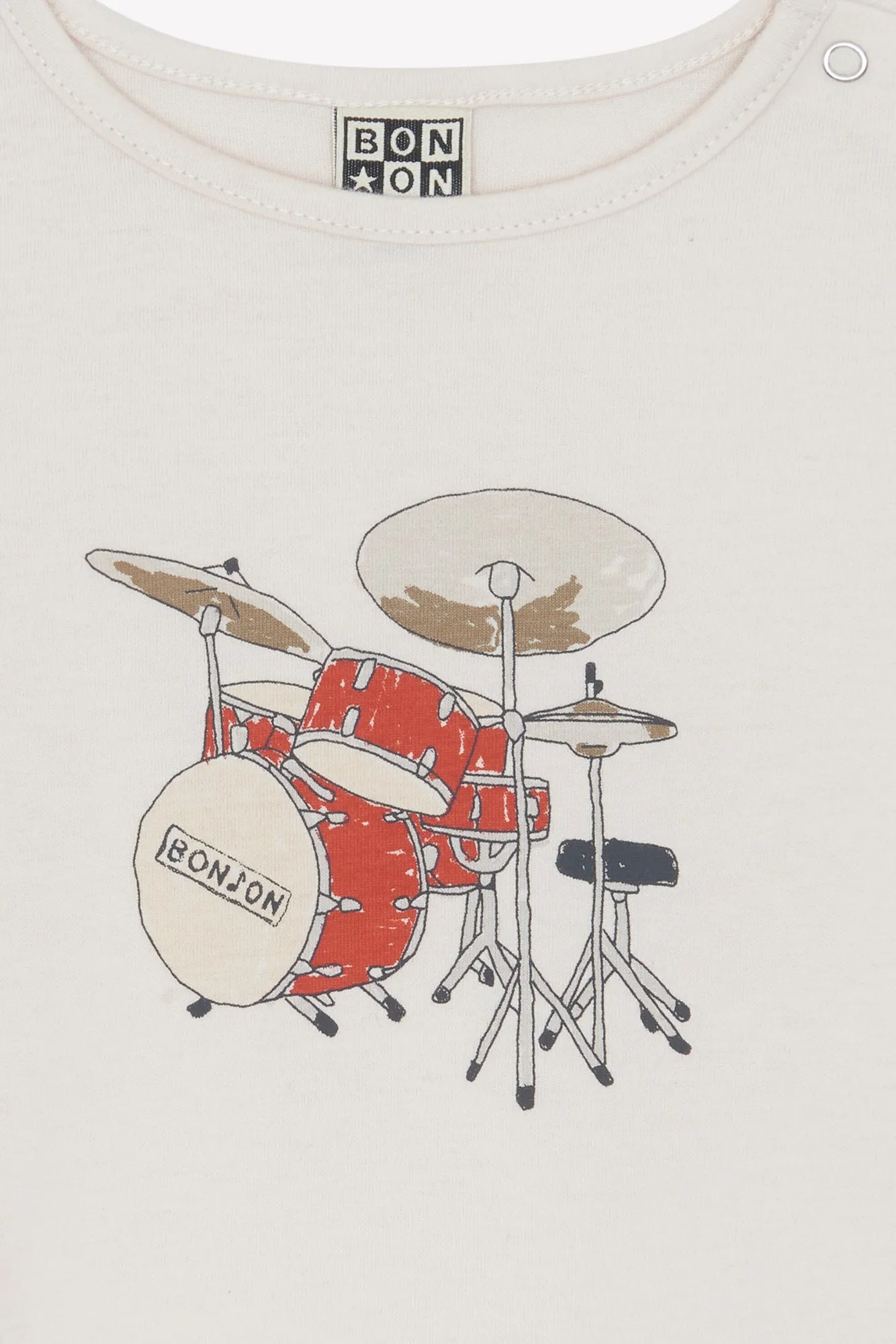 Bonton Taxi Drummy Coton t-shirt ecru bomuld