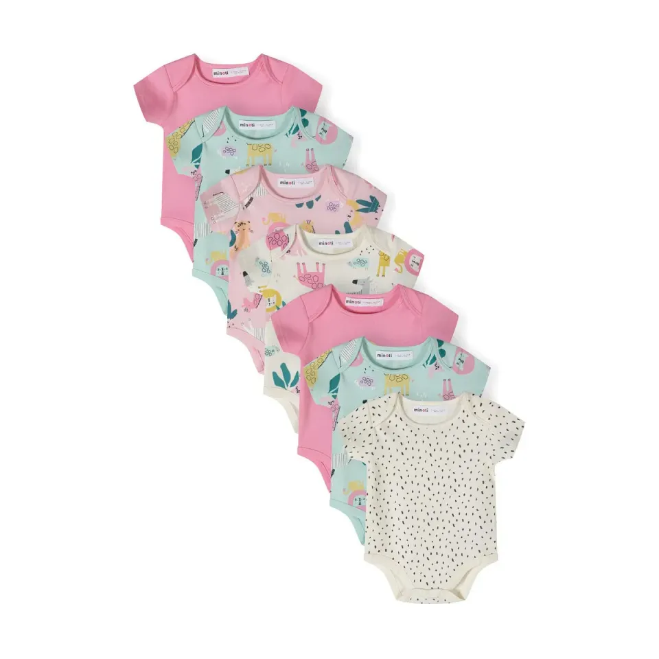 Minoti 42022 body mauve 7-pak kortærmet piger